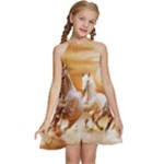 Seven Horses, Sun Kids  Halter Collar Waist Tie Chiffon Dress