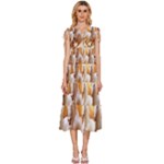 Seven Horses, Sun V-Neck Drawstring Shoulder Sleeveless Maxi Dress