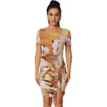 Seven Horses, Sun Fitted Knot Split End Bodycon Dress