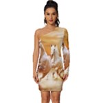 Seven Horses, Sun Long Sleeve One Shoulder Mini Dress