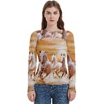 Seven Horses, Sun Women s Cut Out Long Sleeve T-Shirt