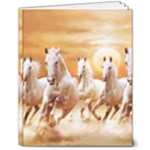 Seven Horses, Sun 8  x 10  Softcover Notebook