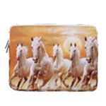 Seven Horses, Sun 14  Vertical Laptop Sleeve Case With Pocket