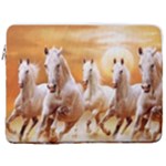 Seven Horses, Sun 17  Vertical Laptop Sleeve Case With Pocket