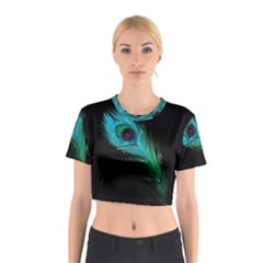 Shree Krishna, Feather, Lord, Rainbows Cotton Crop Top from ArtsNow.com