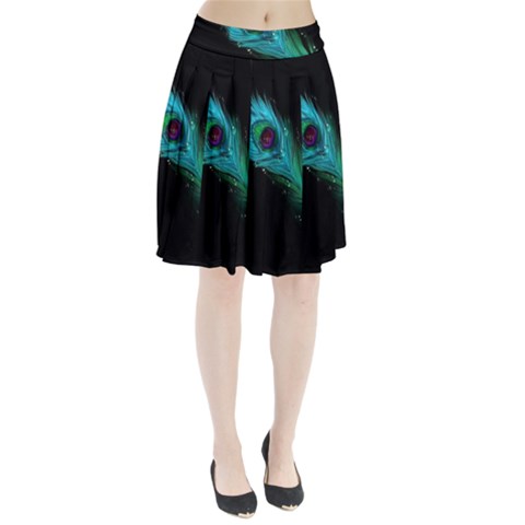 Shree Krishna, Feather, Lord, Rainbows Pleated Skirt from ArtsNow.com