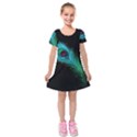 Kids  Short Sleeve Velvet Dress 