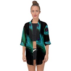 Open Front Chiffon Kimono 