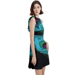 Cocktail Party Halter Sleeveless Dress With Pockets 