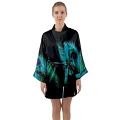 Long Sleeve Satin Kimono 