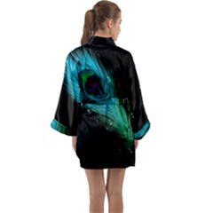 Long Sleeve Satin Kimono 