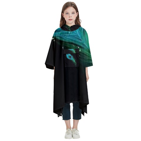 Shree Krishna, Feather, Lord, Rainbows Kids  Hooded Rain Ponchos from ArtsNow.com