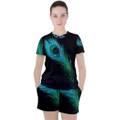 Women s Mesh T-Shirt and Shorts Set 