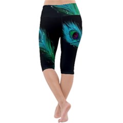 Lightweight Velour Cropped Yoga Leggings 