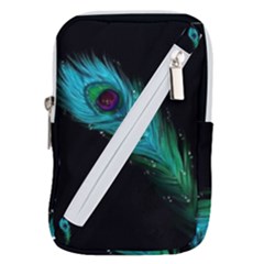 Shree Krishna, Feather, Lord, Rainbows Belt Pouch Bag (Small) from ArtsNow.com