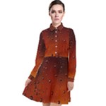 Water Drops, Lui, Amazing Long Sleeve Chiffon Shirt Dress