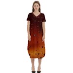 Water Drops, Lui, Amazing T-Shirt Midi Dress With Pockets