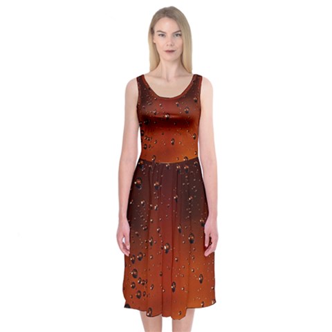 Water Drops, Lui, Amazing Midi Sleeveless Dress from ArtsNow.com