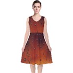 Water Drops, Lui, Amazing V-Neck Midi Sleeveless Dress 