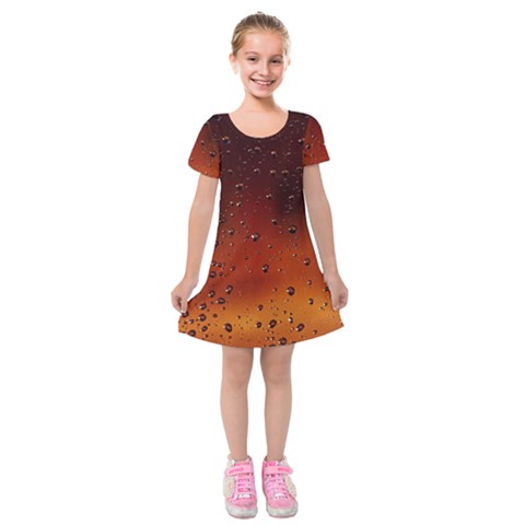 Water Drops, Lui, Amazing Kids  Short Sleeve Velvet Dress from ArtsNow.com