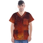 Water Drops, Lui, Amazing Men s V-Neck Scrub Top