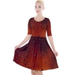 Water Drops, Lui, Amazing Quarter Sleeve A-Line Dress