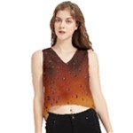 Water Drops, Lui, Amazing V-Neck Cropped Tank Top