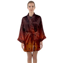 Long Sleeve Satin Kimono 