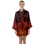 Water Drops, Lui, Amazing Long Sleeve Satin Kimono