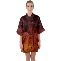 Half Sleeve Satin Kimono  