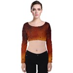 Water Drops, Lui, Amazing Velvet Long Sleeve Crop Top