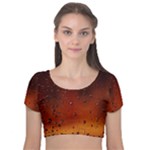 Water Drops, Lui, Amazing Velvet Short Sleeve Crop Top 