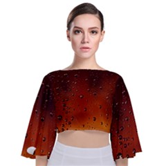 Tie Back Butterfly Sleeve Chiffon Top 