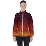 Water Drops, Lui, Amazing Women s High Neck Windbreaker