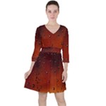 Water Drops, Lui, Amazing Quarter Sleeve Ruffle Waist Dress