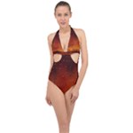 Water Drops, Lui, Amazing Halter Front Plunge Swimsuit