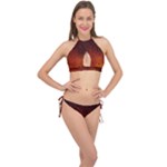 Water Drops, Lui, Amazing Cross Front Halter Bikini Set