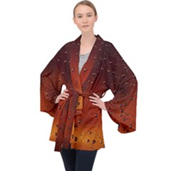 Long Sleeve Velvet Kimono  