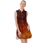 Water Drops, Lui, Amazing Sleeveless Shirt Dress