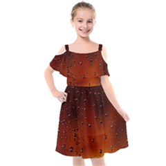 Kids  Cut Out Shoulders Chiffon Dress 