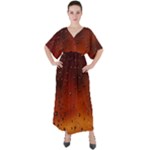 Water Drops, Lui, Amazing V-Neck Boho Style Maxi Dress