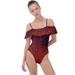 Water Drops, Lui, Amazing Frill Detail One Piece Swimsuit