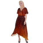 Water Drops, Lui, Amazing Cross Front Sharkbite Hem Maxi Dress