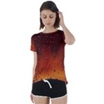 Water Drops, Lui, Amazing Short Sleeve Open Back T-Shirt