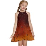 Water Drops, Lui, Amazing Kids  Halter Collar Waist Tie Chiffon Dress