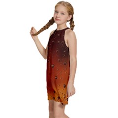 Kids  Halter Collar Waist Tie Chiffon Dress 