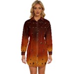 Water Drops, Lui, Amazing Womens Long Sleeve Shirt Dress