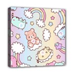 Usheen Carebears, Bears, Cat, Colorful, Cute, Pastel, Pattern Mini Canvas 8  x 8  (Stretched)