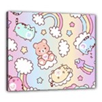 Usheen Carebears, Bears, Cat, Colorful, Cute, Pastel, Pattern Canvas 24  x 20  (Stretched)