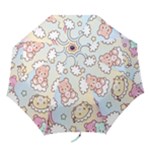 Usheen Carebears, Bears, Cat, Colorful, Cute, Pastel, Pattern Folding Umbrellas